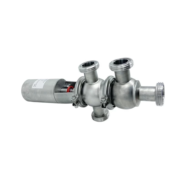 Sanitary Hygienic Stainless Steel Flow Division Diverter Valve