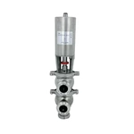 Sanitary Hygienic Stainless Steel Flow Division Diverter Valve
