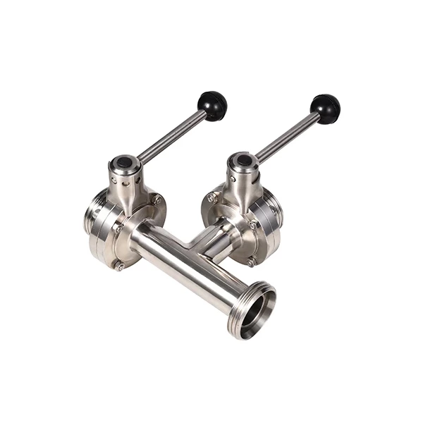 Sanitary Stainless Steel 3 Way Butterfly Valve