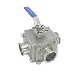 Sanitary Stainless Steel Two Ways Non-detention Ball Valves